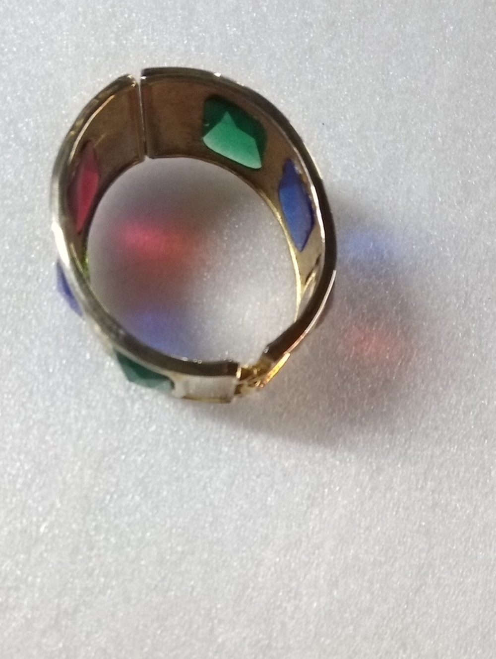 Vintage Gold Tone Hinged Bangle Bracelet #A520 - Picture 5 of 6